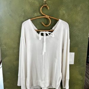 Anthropologie Saturday Sunday off white sweater with bell sleeves